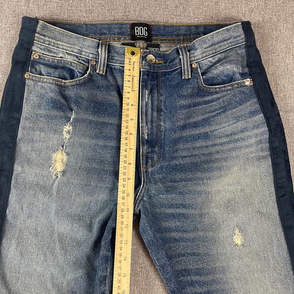 BDG Jeans Urban Outfitters Mens 32x30 Blue Stripe Distressed - Picture 9 of 11